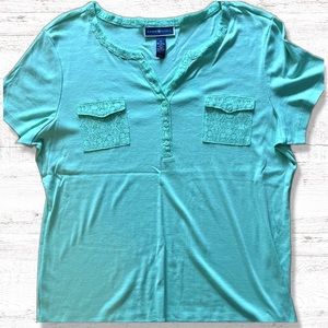 Mint Green T-shirt w/ Double Pockets